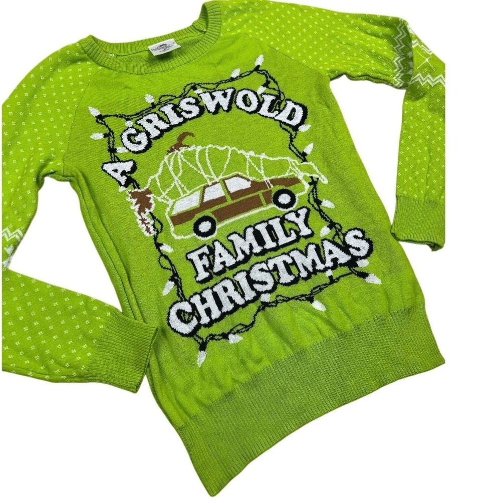 National Lampoon Griswold Christmas Sweater S Green Movie Graphic Holiday Party - Picture 1 of 13